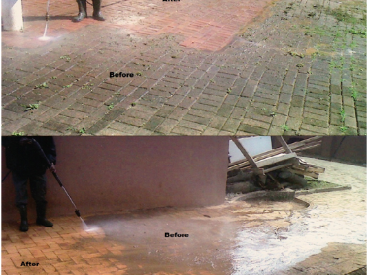 Pressure Washing Paving-Before & After